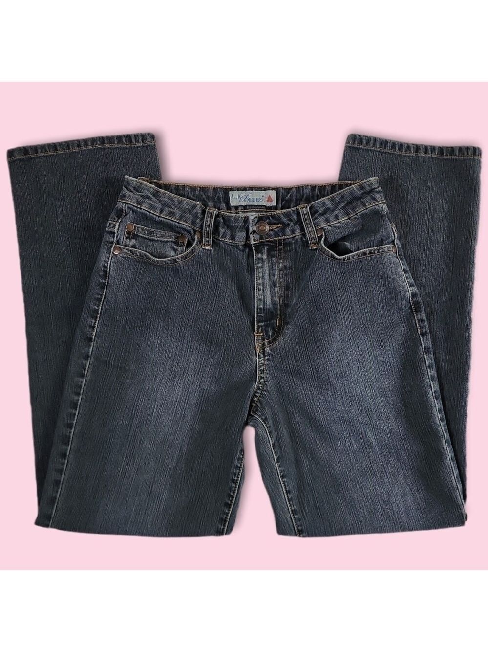Vintage LA Blues High Rise Straight Leg Mom Jeans Size 2 Short - Picture 3 of 6